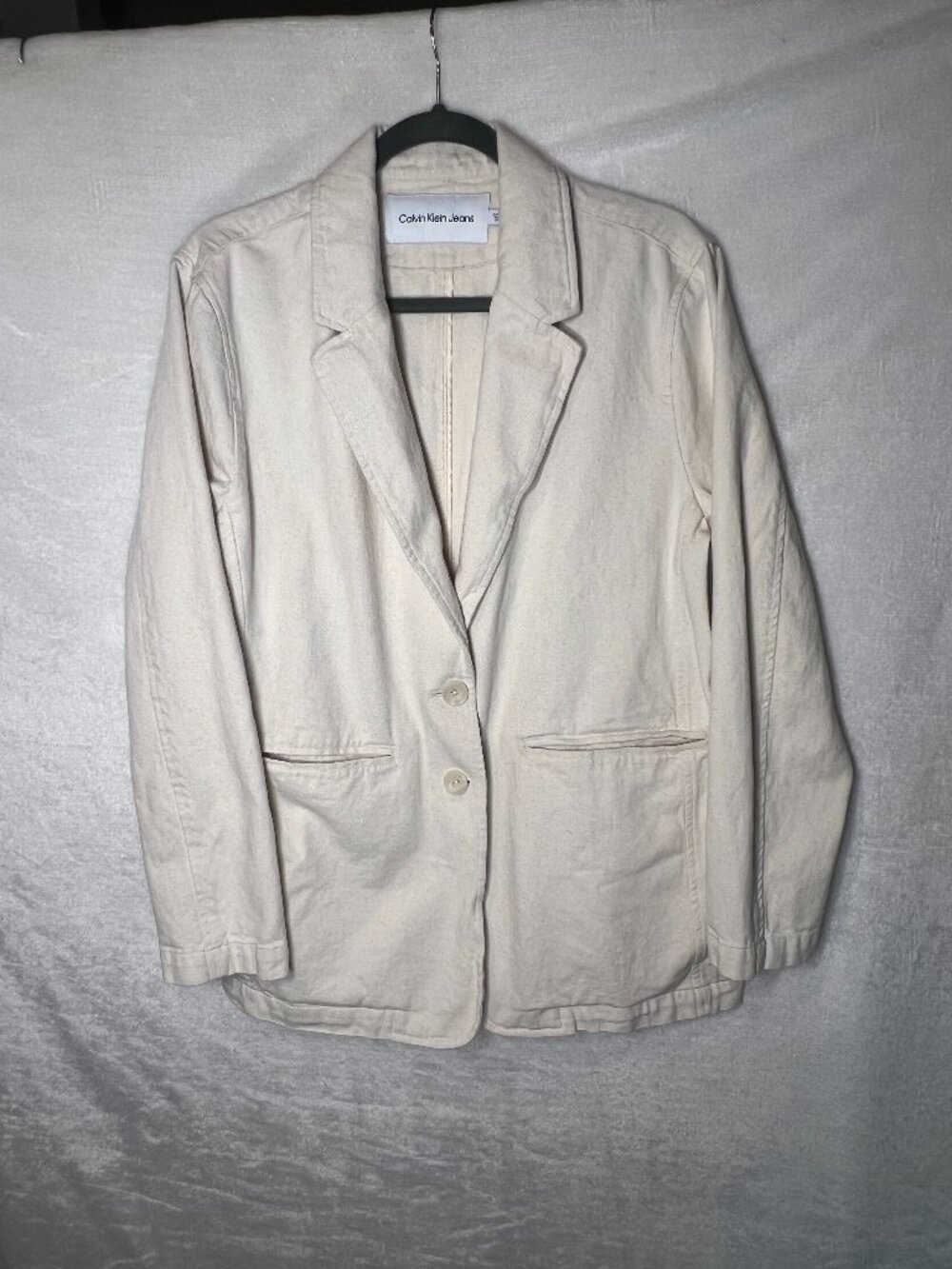 Mens Calvin Klein beige cotton blazer Sz XL